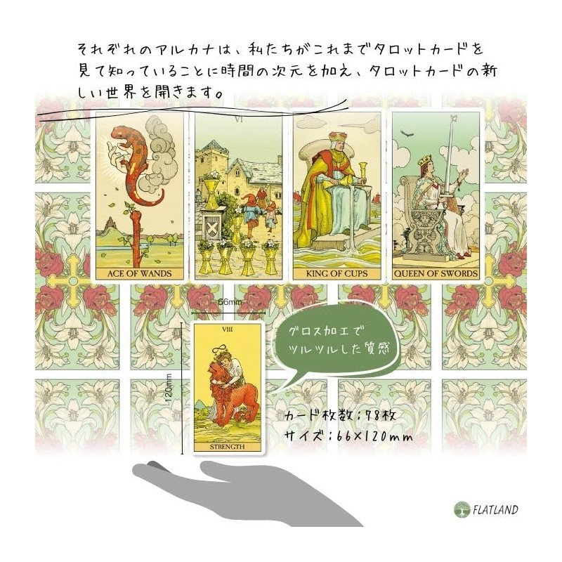 After Tarot FLATLAND Tarot Divination, Japanese Instruction Manual Included, Genuine