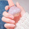 COSMOO Flower Glitter Nail Polish, 12ml Cute Flower Sequins Quick