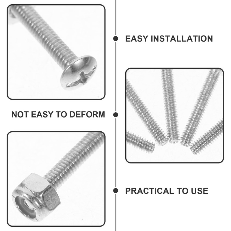 Kisangel 12pcs Foosball Screws Nuts Foosball Table Fastener Table Stability