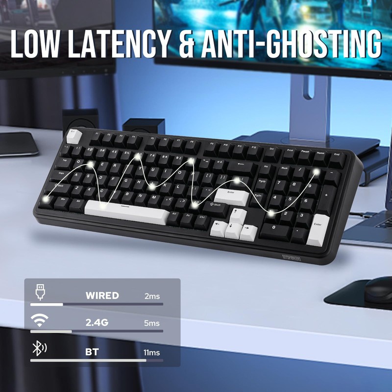 EPOMAKER TH99 Tri-Mode Wireless Mechanical Keyboard with 8000mAh Battery, Hot