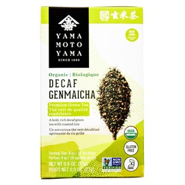 Yamamotoyama Organic Decaf Genmaicha Tea Bag, 18 ct (Pack of 6), Decaffeinated