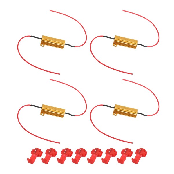 uxcell 4pcs 50W 8 Ohm Load Resistor Fix LED Bulb