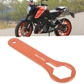 Fork Cap Wrench, 50mm Motor Shock Absorber Suspension Fork Cap Wrench Tool Fit for 125 150 250 350 450 550 sx xcwp(Orange)