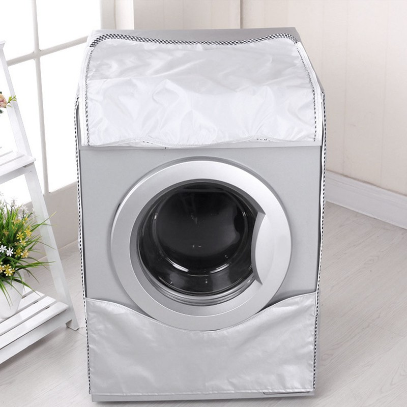 Household Universal Waterproof Sunscreen Washing Machine Dust Cover Protector Accessory(Silver