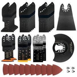 LUCKNIGHT 37 Piece Multitool Saw Blades Universal, Multi-Tool Accessory Set, Multifunctional Tool Accessories, Oscillating Saw Blade for Wood, Soft Metal, Plastic