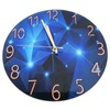 30cm Glass Blue Wall Clock for Living Room Decor Silent