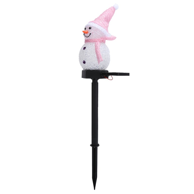 Snowman LED Lamp Landscape Garden Solar Lawn Christmas Cartoon Decorative