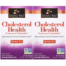 Bravo Tea TEA 20 Count Pack of 2 Natural Support for Cholesterol and Blood Circulation