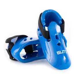 Blitz Dipped Foam Foot Guards - Blue - Small