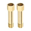 M METERXITY 2PCS Extension Connector Pipe Fitting Brass Hex Coupling