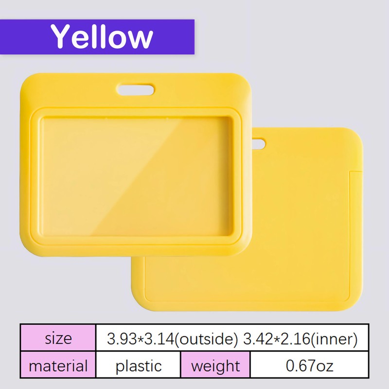 1 Pack Sliding Horizontal ID Badge Holder with Clear Window
