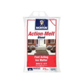 Morton Action Melt Calcium Chloride/Salt Blend Pellet Ice Melt 25 lb