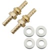 RLECS Hex Bulkhead Straight Fitting 2PCS Hose Barb Bulkhead Hex
