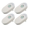 4Pcs Power Saver Safe Fireproof ABS Surge Protection Plug and