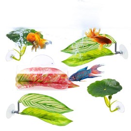 5-Piece Betta Fish Tank Decorations Set for – Soft Silk Aquarium Plants, Acrylic Cave Hideout & Tail-Safe Resting Ledges, Natural Habitat Decor with Extra Suction Cups