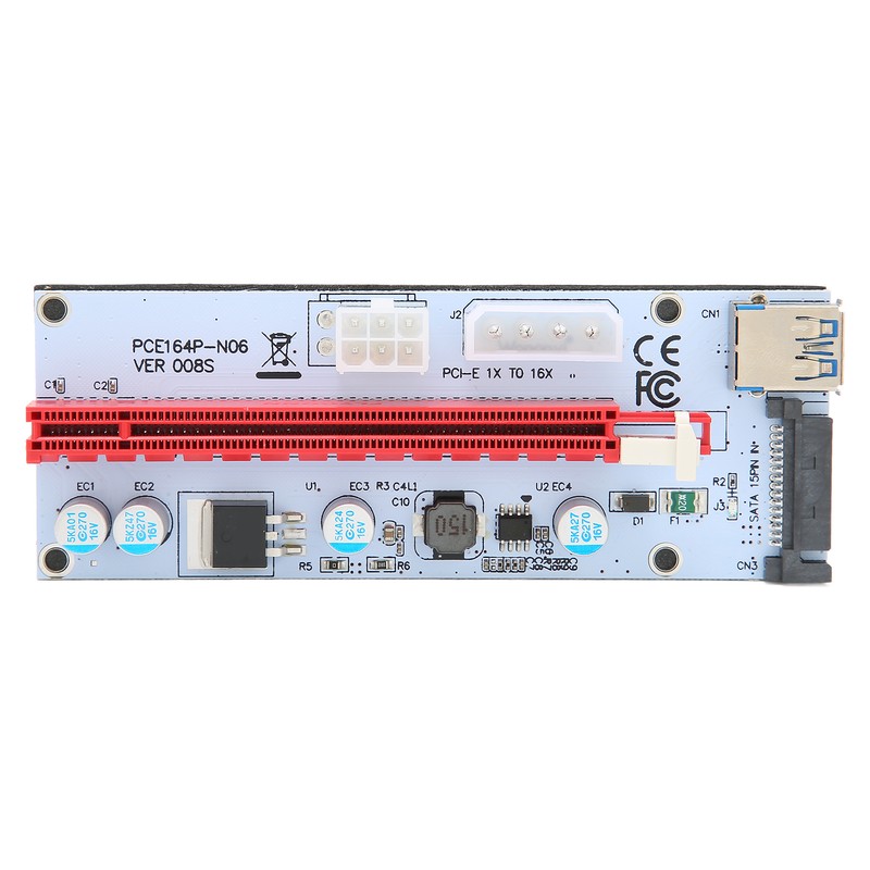 PCIE Riser Adapter Card 1X to 16X 3 Interface Easy
