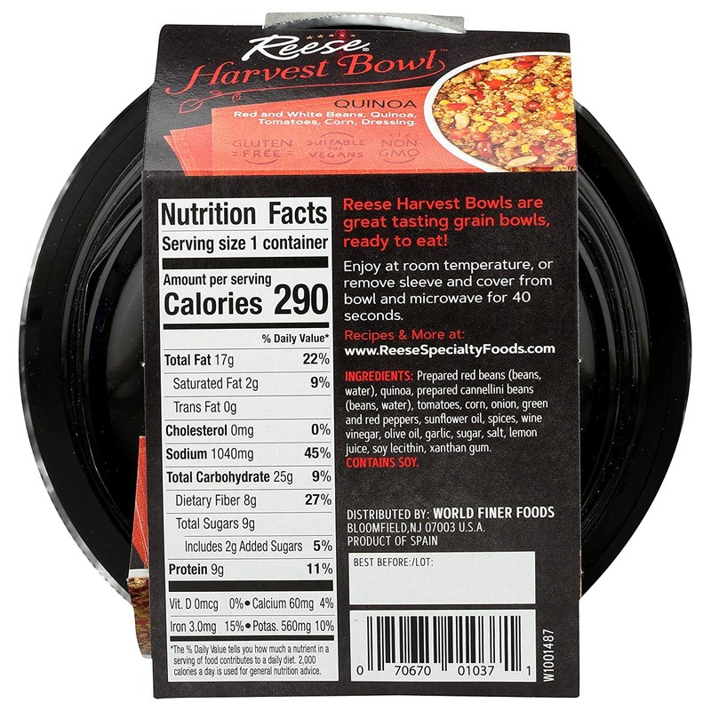 Reese Quinoa Harvest Bowl | Red Beans, Corn & Tomatoes