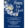 Royal Blue And Gold New Years Eve Invitations With Envelopes