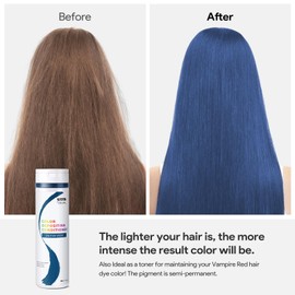 Semi-permanent Hair Color Shampoo, 7-Oz Color Depositing Conditioner, Temporary Hair Color Dye for Women & Men, Prevent Fading