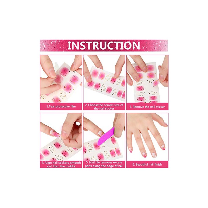 Maitys 16 Hojas De Calcomanías De Esmalte De Uñas De