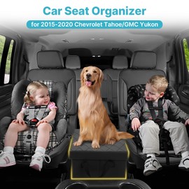 Mixsuper Liner Car Seat Organizer for 2015-2020 Chevy Tahoe/GMC Yukon, Console Organizer Backseat Box for Chevy Tahoe, Dog Toy Box Storage Bin Kids Toys Baby Supplies Travel Accessories