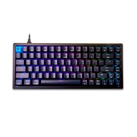 Glacier GK84 Arctic 75% Wired Detachable USB-C Mechanical Keyboard Hot Swap with Aluminum Frame and ABS Keycaps (Black)