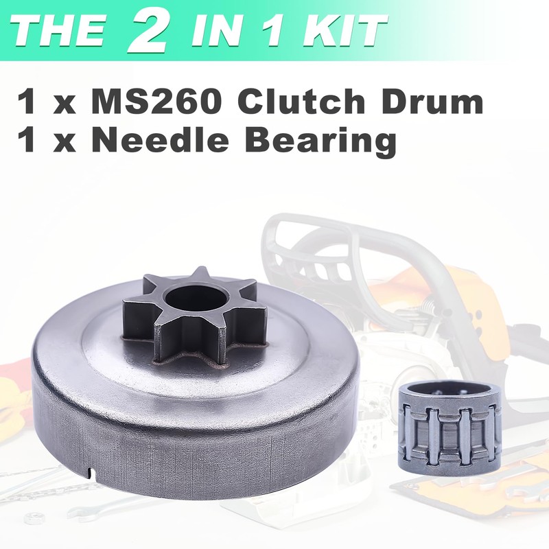 Adefol 3/8" 7T Sprocket Drum Needle Bearing Kit for Stihl