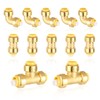 12-Pack GUOFIS 1/2Inch Push-fit Combo Fittings-5PCS Coupling+5PCS Elbow+2PCS Tee, Push