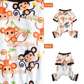 Dog Clothes for Small Dogs Boy Girl, Dog Pajamas Tiny Chihuahua Yorkie Spring Summer Shirt, Cute Puppy Outfit Pjs Jumpsuit Cat Onesie Apparel Pet Clothes