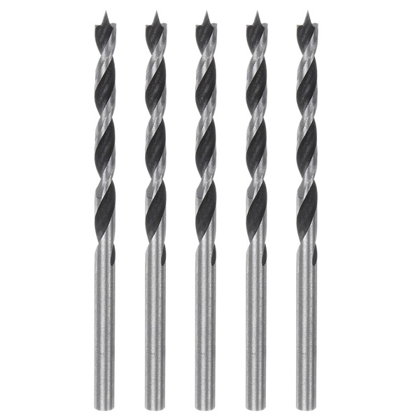 sourcing map Pack of 5 Brad Point Drill Bits 4