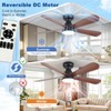 Depuley Small Ceiling Fan with Lights: 42-Inch Flush Mount Fan