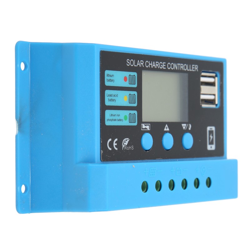 12V 24V Solar Panel Controller LCD Display Photovoltaic Charge Controller