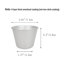 Proshopping Small Popover Pans, Yorkshire Pudding Tin, Aluminum Deep Baking Pans, Individual Mini Muffin Pan, Brownie Tumbler, Cupcake Pudding Mold, Pack of 6 (Size 2.9"x 2.2")
