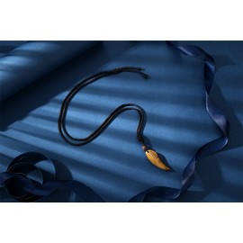 MAIBAOTA Angel Wings Crystal Necklace for Men Women Adjustable Rope Natural Healing Stone Pendant Necklaces Reiki Energy Quartz Gemstone Jewelry (Yellow-Tiger Eye Stone)