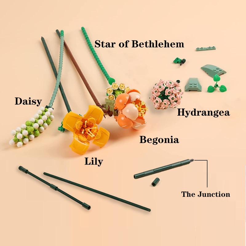 Flower Bouquet Kit Sets, Unique Gift for Adults/Teenagers, DIY Building