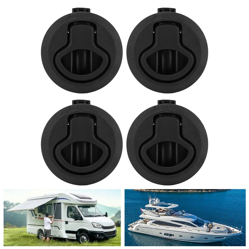 61mm/2.4in Marine Flush Pull Slam Latch Round Ring Lock Boat