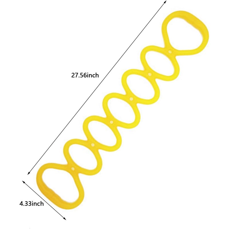 7 Ring Stretch Resistance Exercise Band, BetterJonny Workout Bands Arm