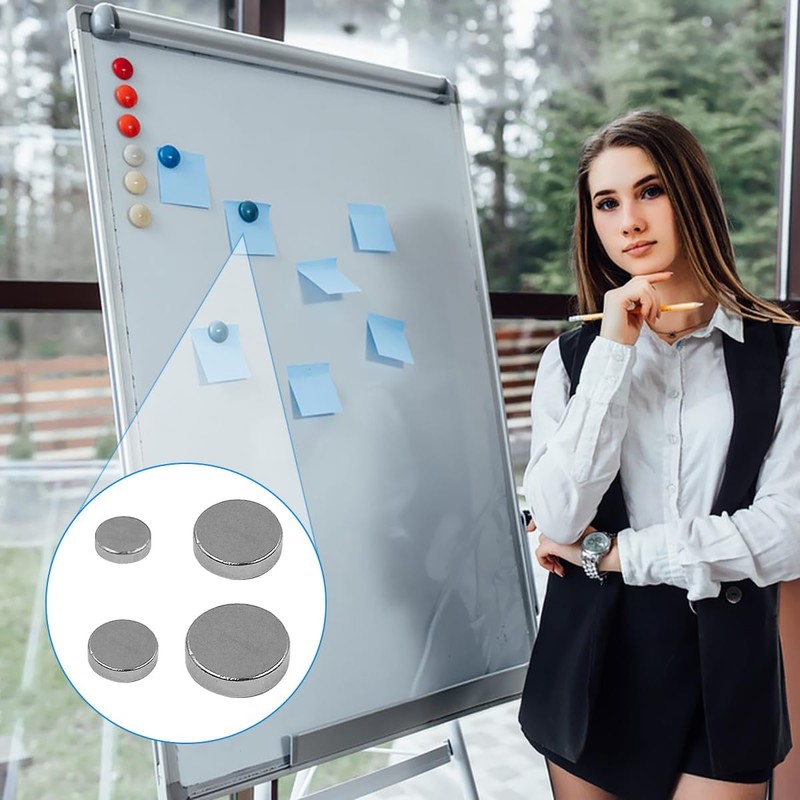 250 Pcs Small Strong Magnets, 4 Different Sizes, Tiny Thin