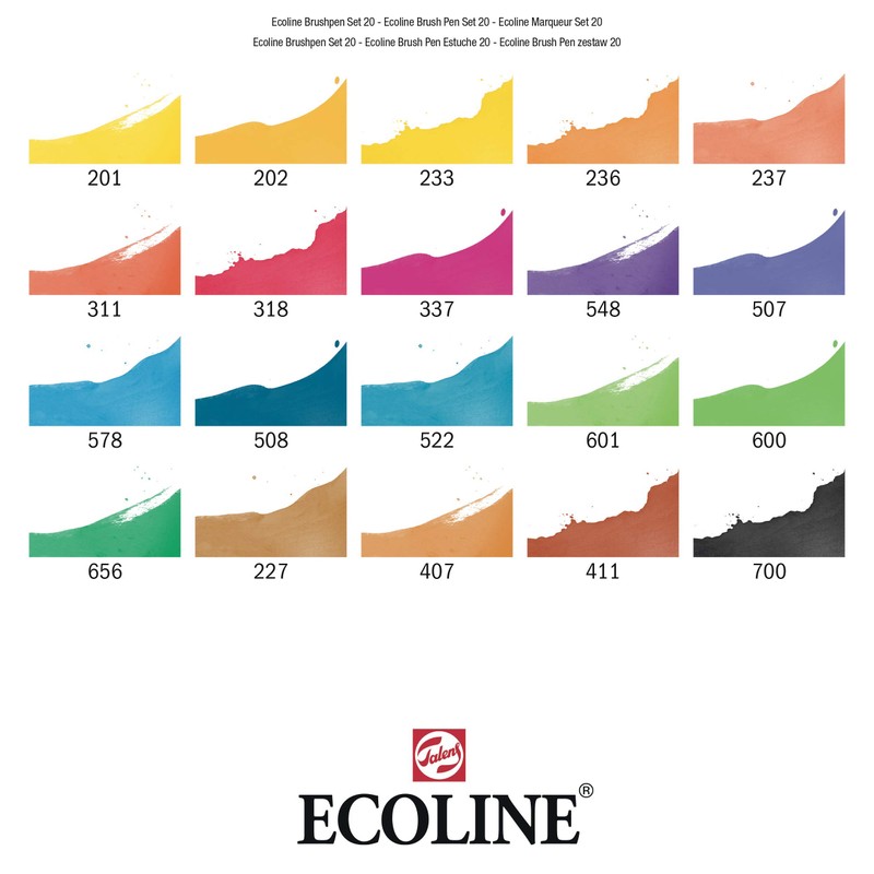 Pinselstift Talens Ecoline Brush Pen 20er Set