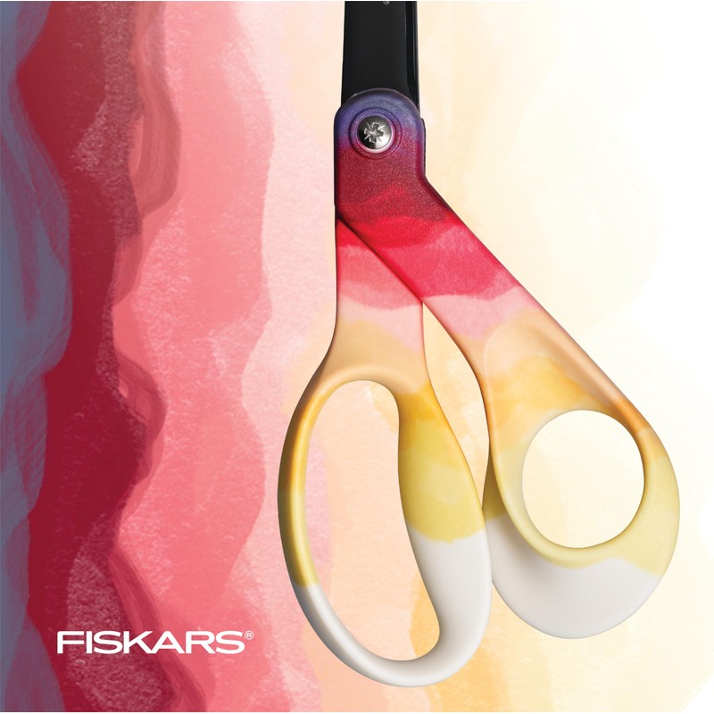 Fiskars Explore Scissors, Non-Stick Blades, Design Collection, Daybreak, 8 Inches