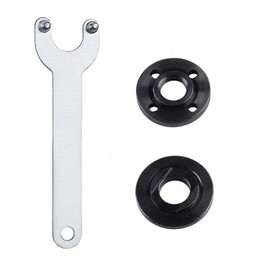2 pcs angle grinder flange kit Compatible with Dewalt Ryobi Milwaukee Makita 193465-4 224399-1 224568-4，with 1 pcs Spanner Compatible with Angle Grinder Flange Nuts 5/8"-11