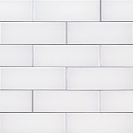 MSI 3 inch x 9 inch Ice Glass Subway Tile for Kitchen Backsplash, Wall Tile for Bathroom, Shower Wall Tile, 3x9 inch Mosaic Tile,White-Cool