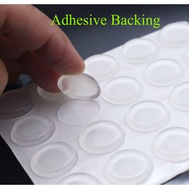 LINOUPOWER510 Glass Table Top Anti Slip Pads, Glass Table Top Bumpers to Prevent Sliding, Self Adhesive Backing Bumpers for Drawer and Cabinet Doors