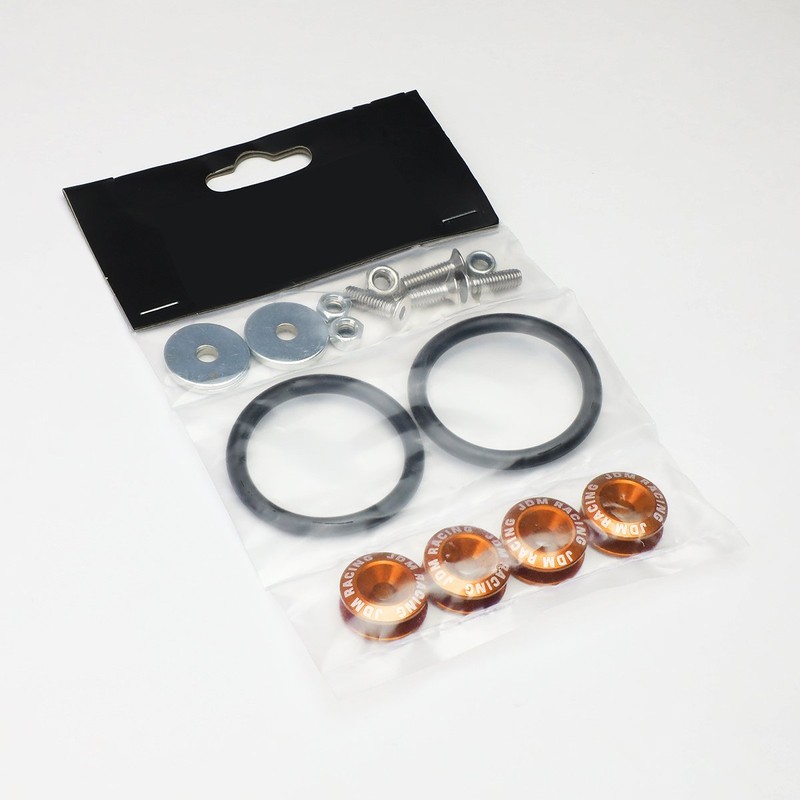 Pack of 4 - Anodized Aluminum Front/Rear Rivet Style Bumper