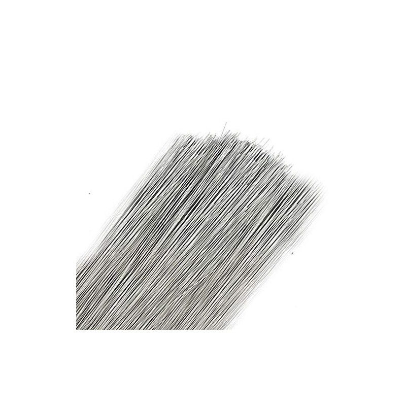 200 Stems Silver Rose Galvanised Stub Wire Florist - 7"