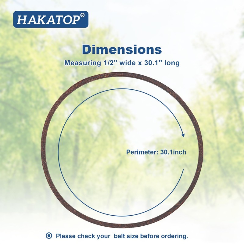 HAKATOP 121-5765 PTO Drive Belt 1/2" x 30" Single Replacement
