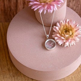 Tuscany Silver Women's Sterling Silver Floating Cubic Zirconia H Round Pendant on Curb Chain of Length 46 cm/18 Inch