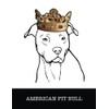 American Pit Bull: American Pit Bull Terrier King/Queen Wearing Crown