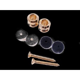 Angela Instruments Fender American Standard Strap Buttons, Gold,  Set of Two,  0994914200