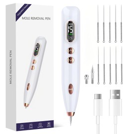 Pluma de Plasma, 15 Niveles, Dispositivo de Cuidado Facial con Tecnología de Plasma, USB Recargable, Pantalla LED, Compacto para Uso Personal y Profesional (Blanco Perla)